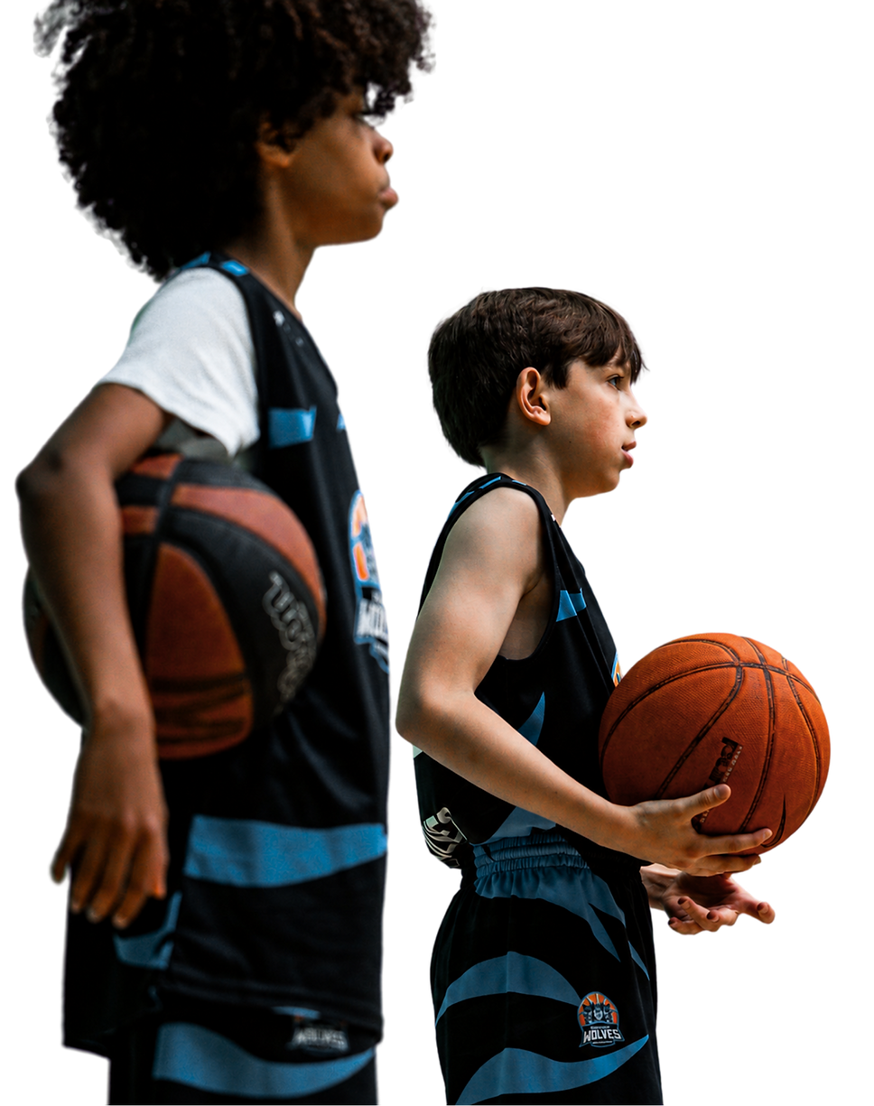 Young basketball player beside the featured programmes section