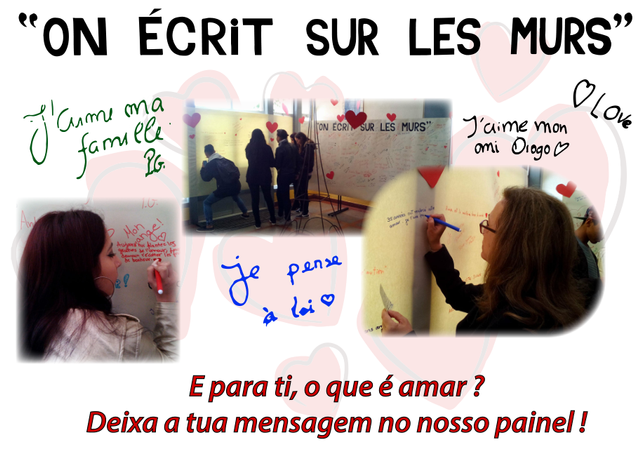 Deixa a tua mensagem de amor no painel !