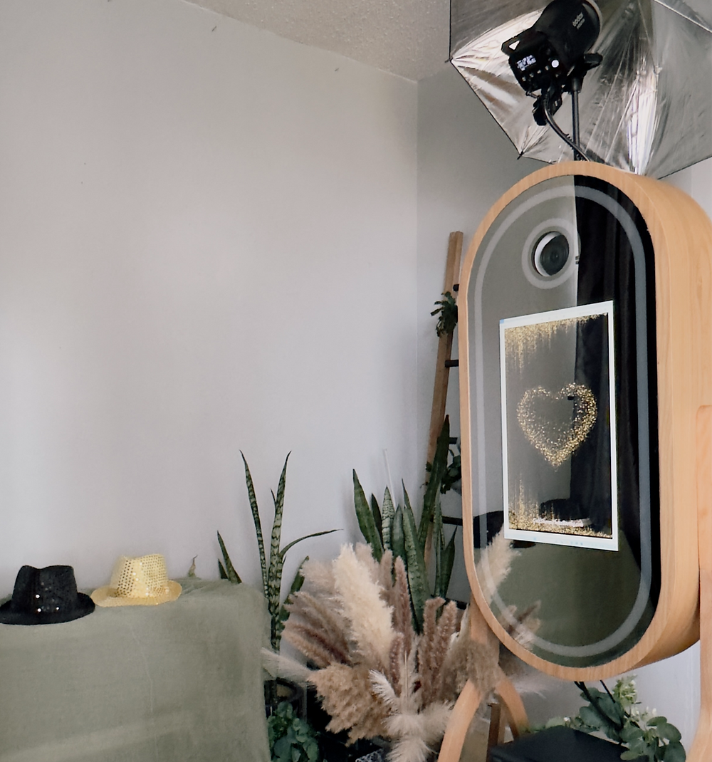 Modern photo booth setup for event venues