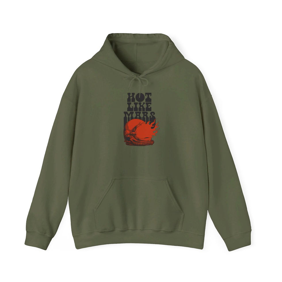 Thumbnail: Helmet Logo Unisex Heavy Blend™ Hooded Sweatshirt, Tall Red Helmet