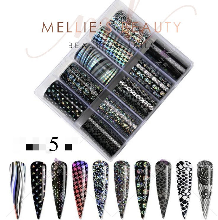 Thumbnail: 10 rolls New Style Nail art Foil transfer Gel sticker Roll