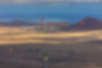 Paragliders in action, Famara Cliffs, Lanzarote, Canary Island