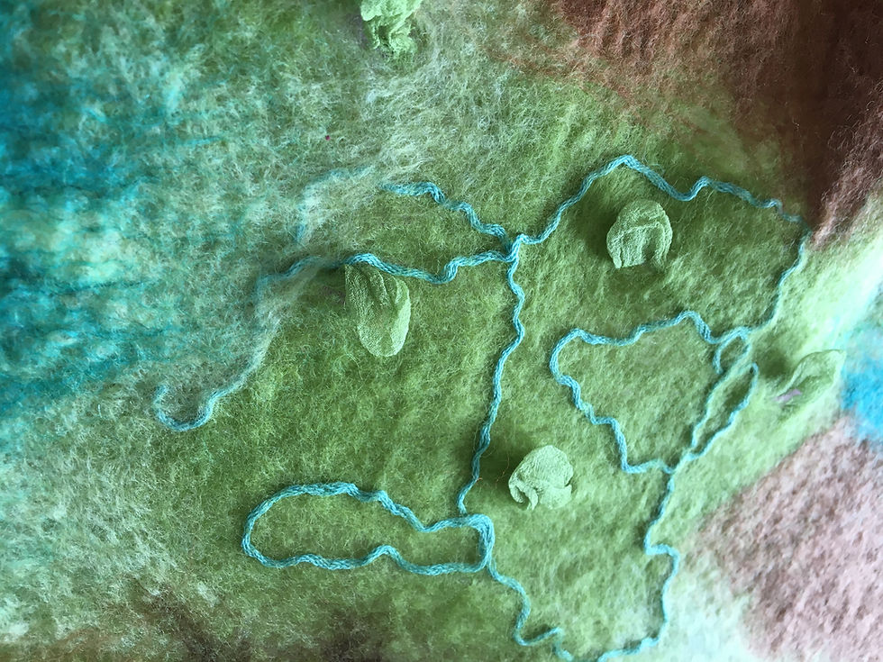 Thumbnail: Hand felted wool scarf