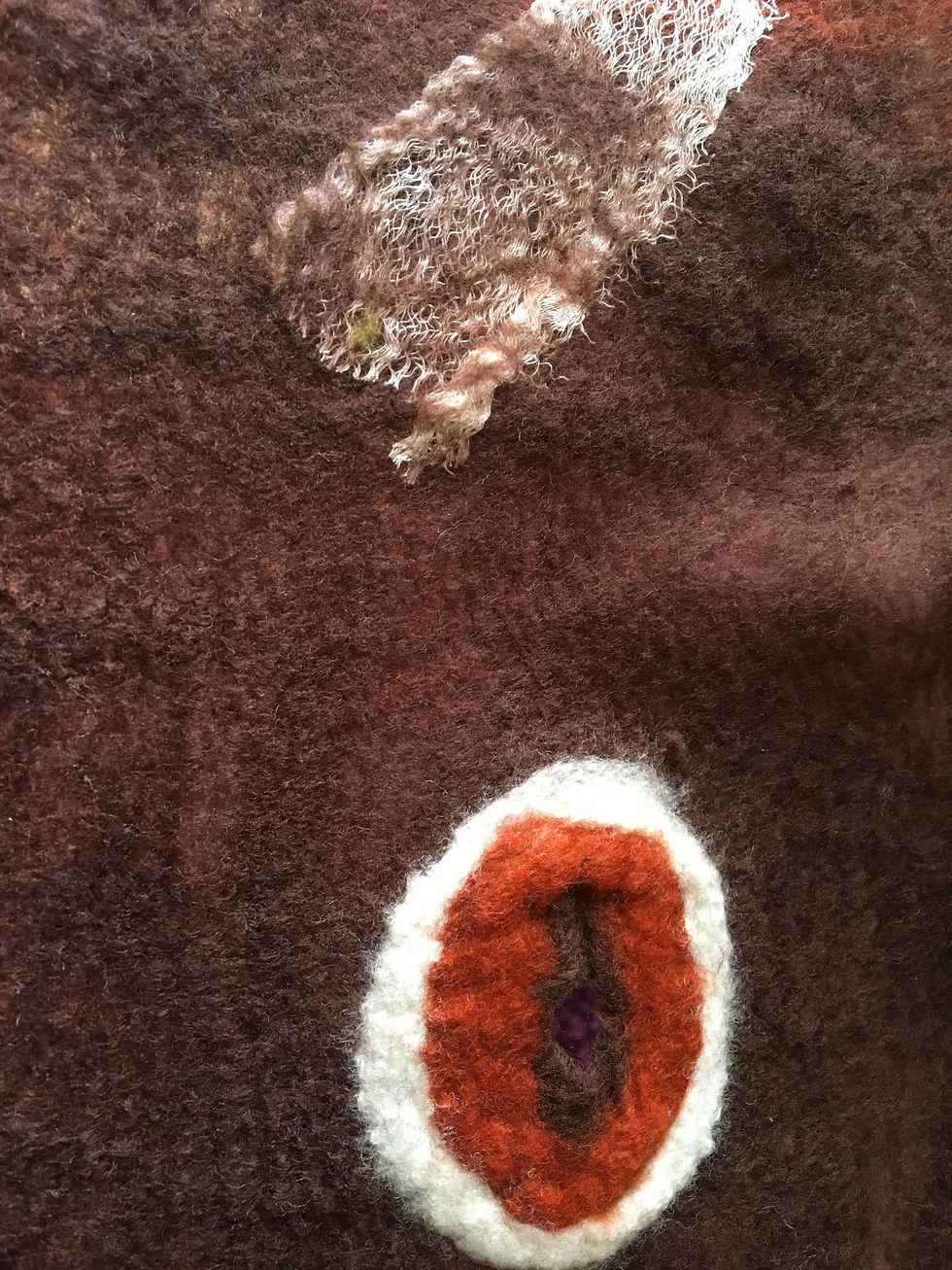 Thumbnail: Wet felted Merino wool scarf