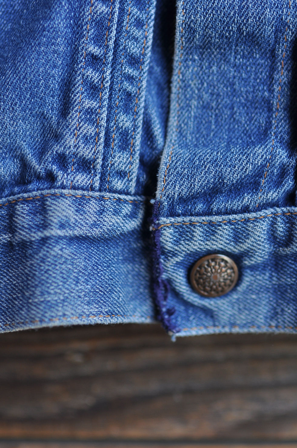 Thumbnail: Vintage 1950s Type 2 Style Pleated Denim Jacket | M
