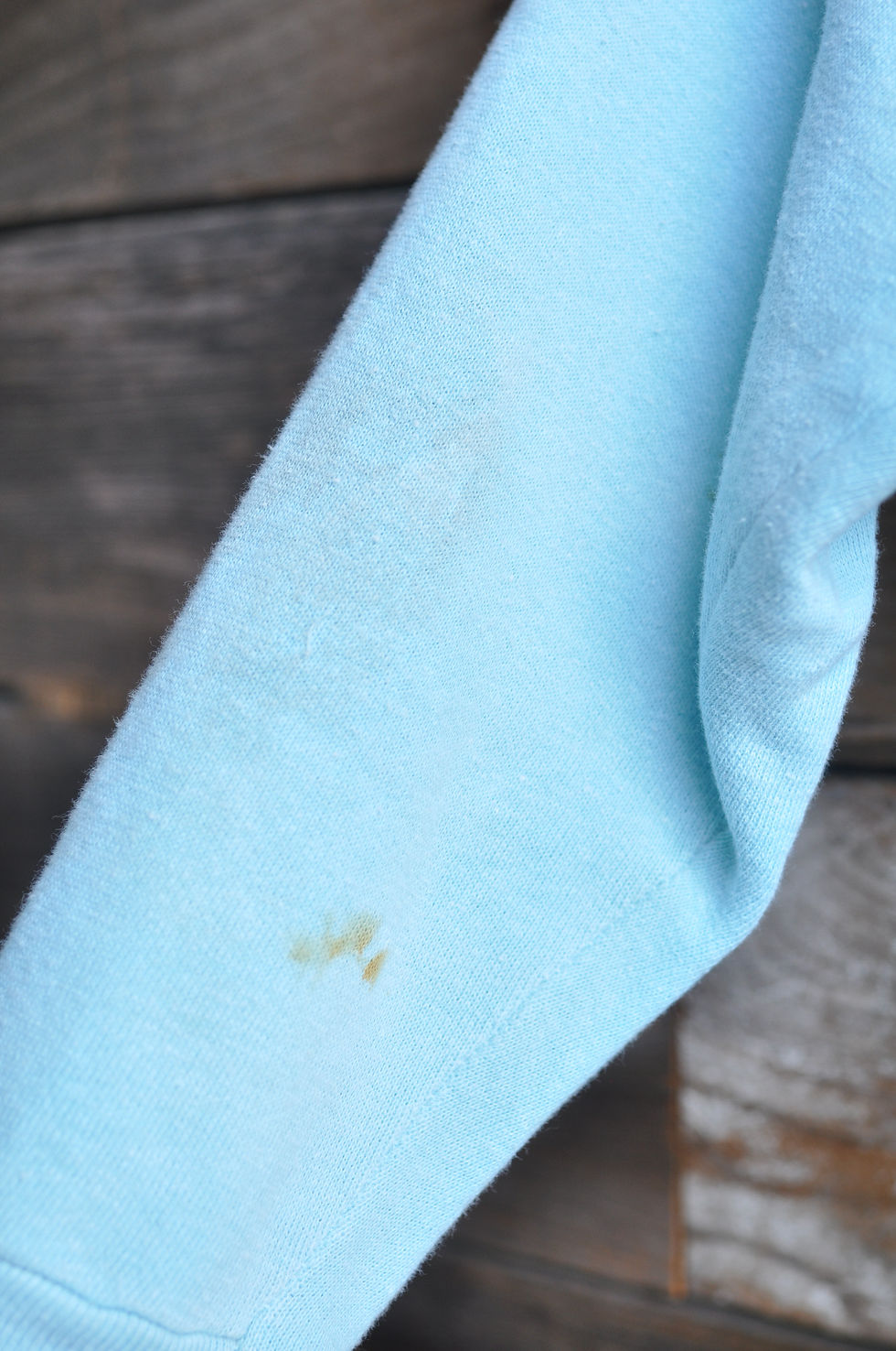 Thumbnail: Vintage 60s Distressed Blue Cotton Zip Hoodie | XS-M