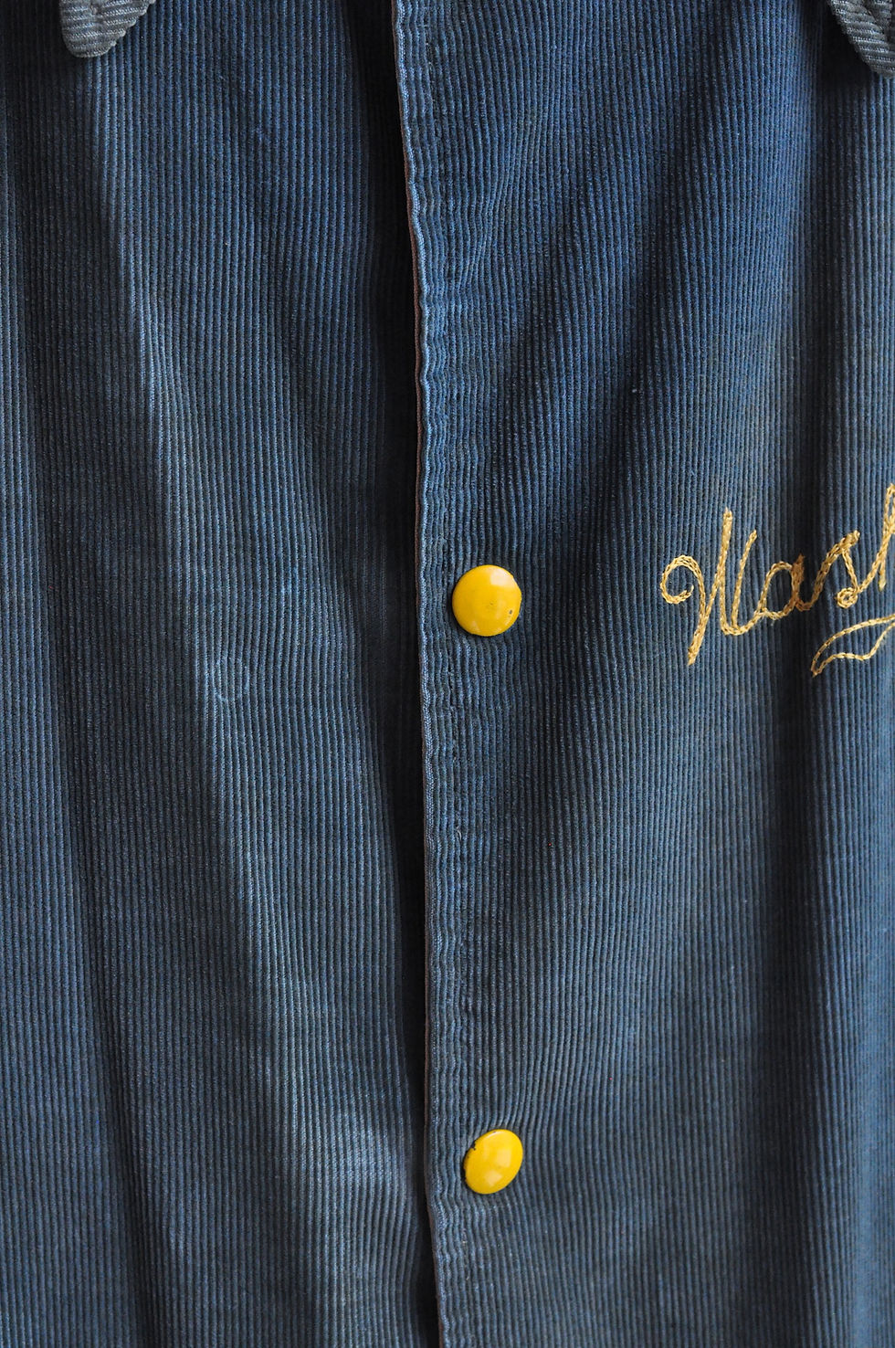 Thumbnail: Vintage 50s Reversible Corduroy & Rayon Gab Car Coat Jacket | L-XL