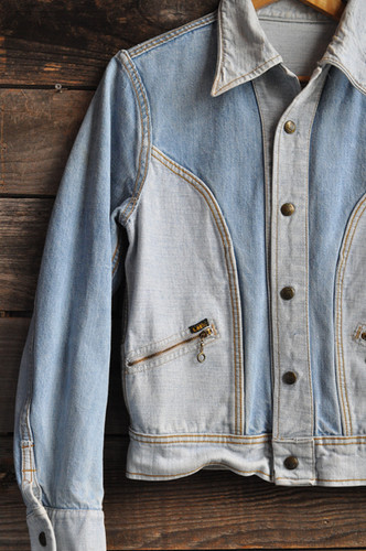 Rare Vintage 1970s Lee Gemini Reversible 70s Denim Jacket & Flare