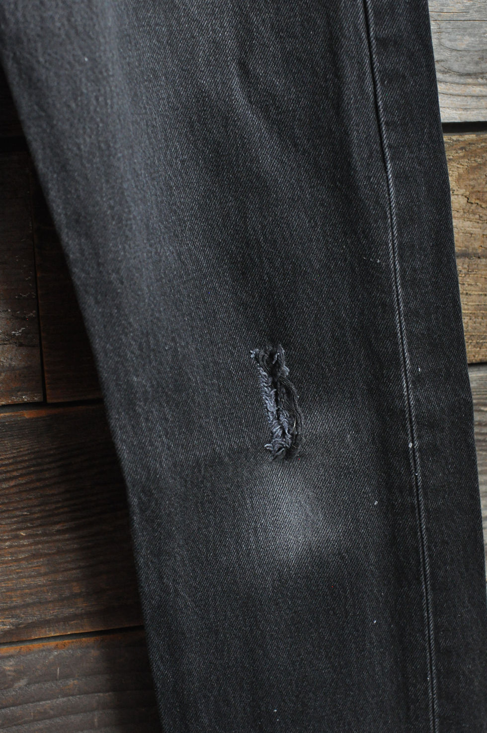 Thumbnail: Vintage 90s USA Made Black 501 Levis Jeans | 26-27” waist