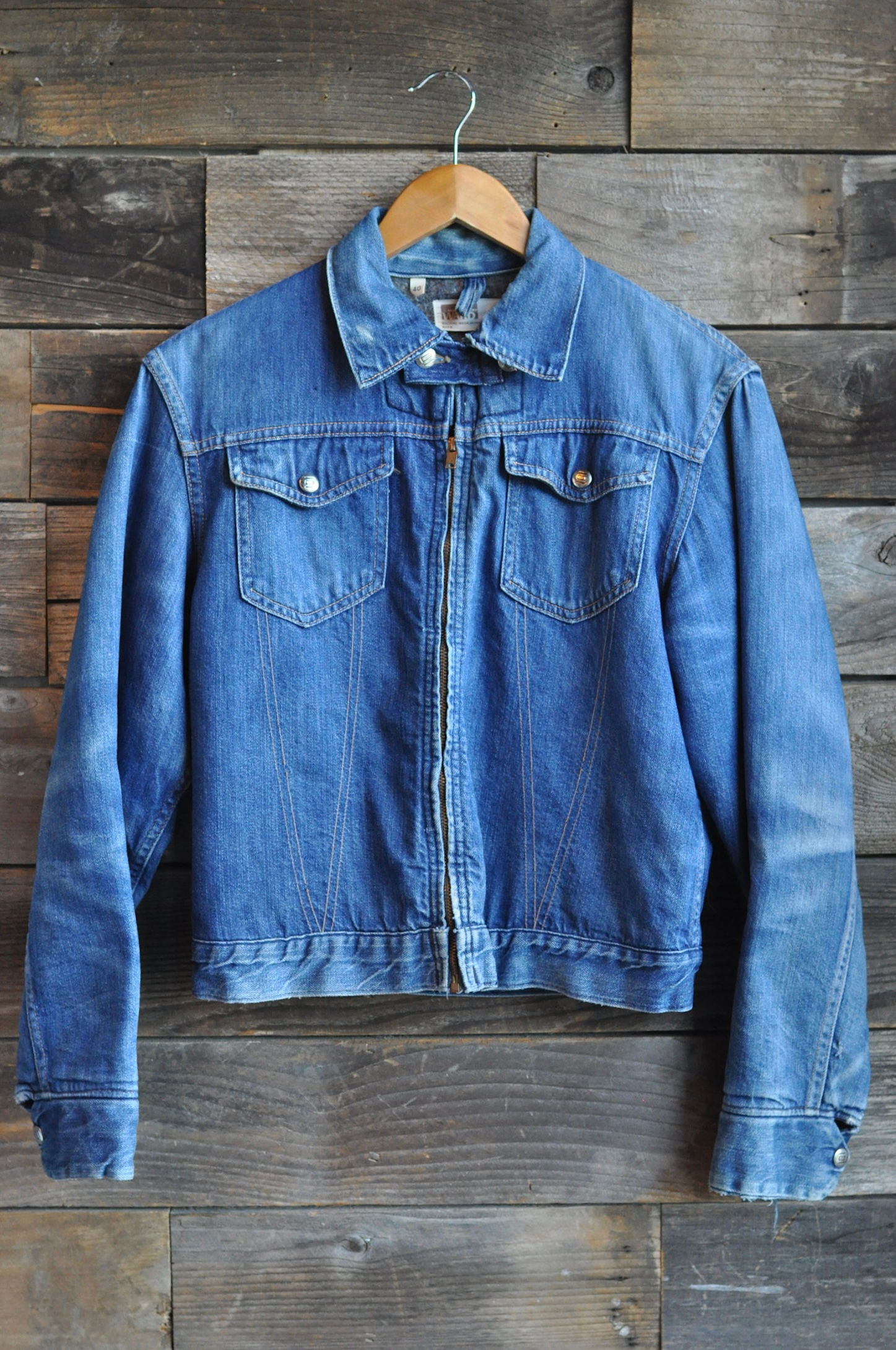 Vintage 60s / 70s Montgomery Ward Blanket Lined 101 Denim Jacket | M