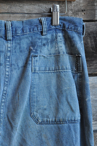 Vintage 40s 50s USN Sailor Naval Denim Dungarees / Jeans | 31x31