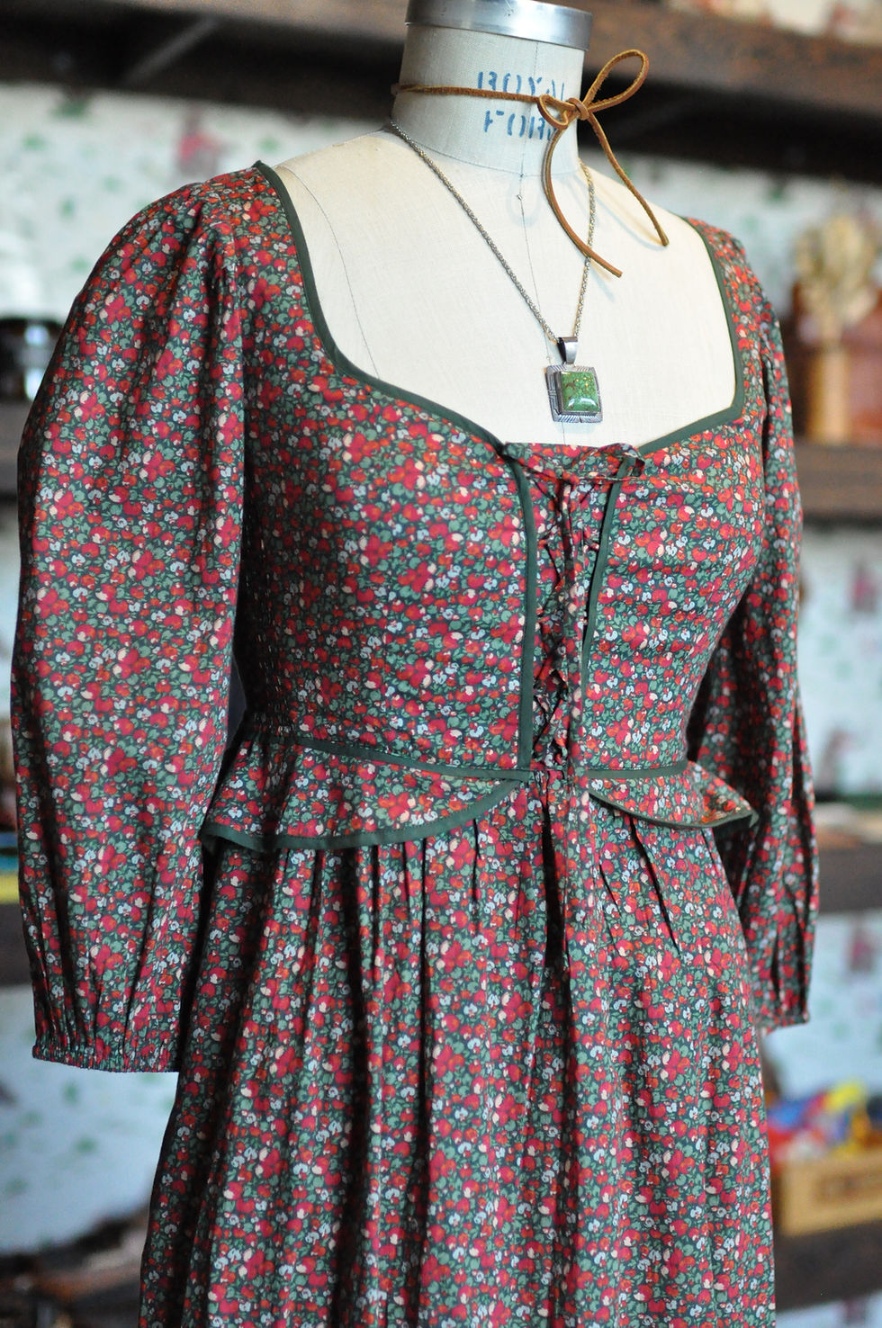 Thumbnail: NWT Christy Dawn Narcissa Apple Harvest Corset Dress | XS-S