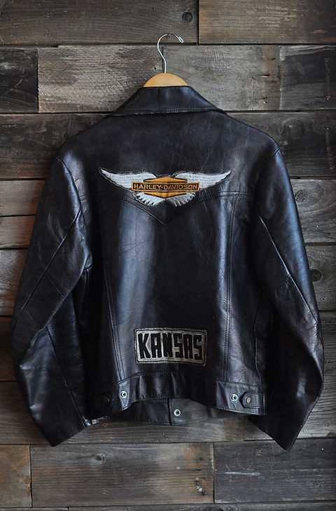 【レア】60s Harley-Davidson ライダースジャケット 60s Leather Harley Davidson Patch Snap Jacket | Masc S/ Femme M
