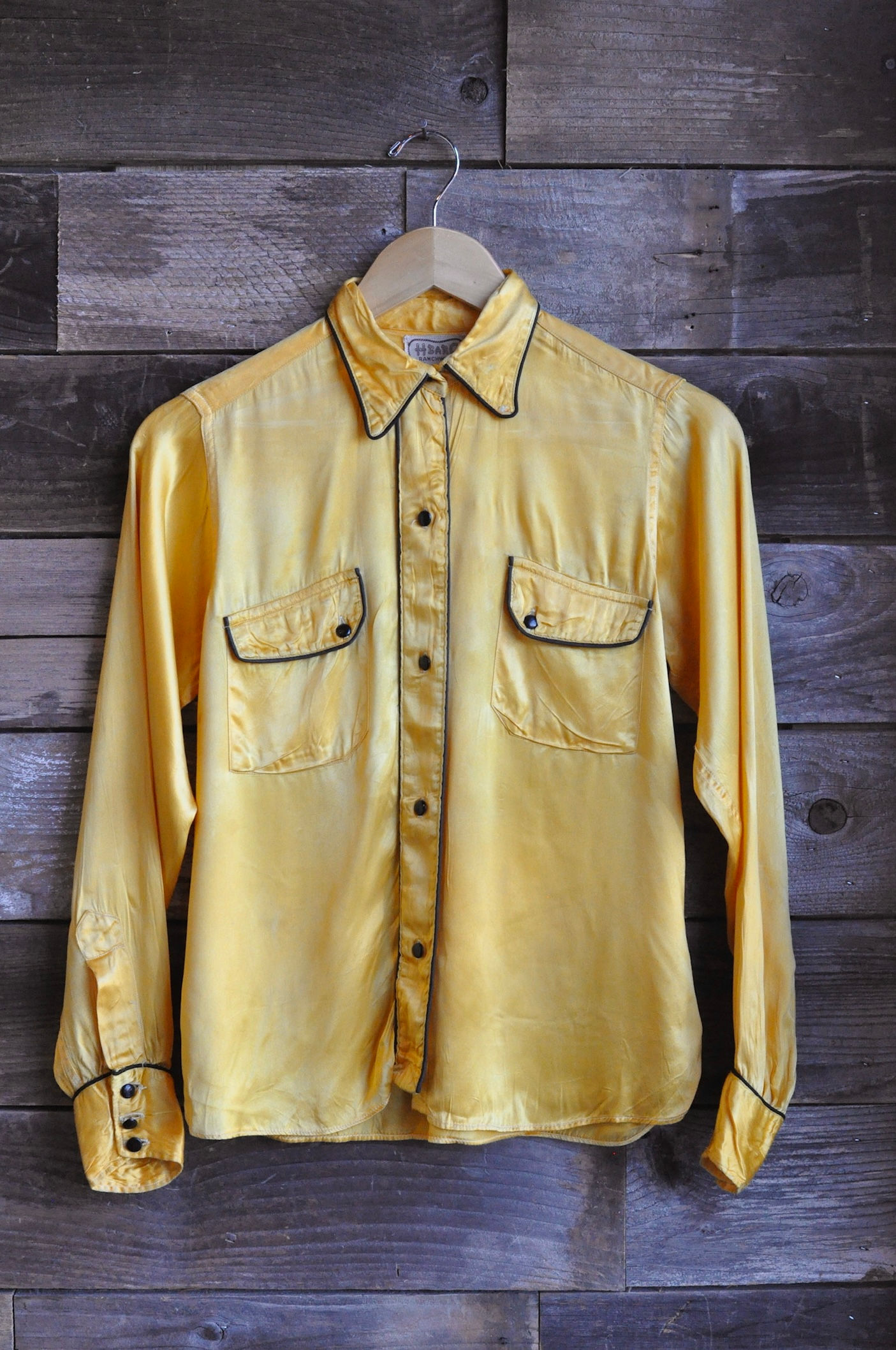 1940's yellow H Bar C western shirt