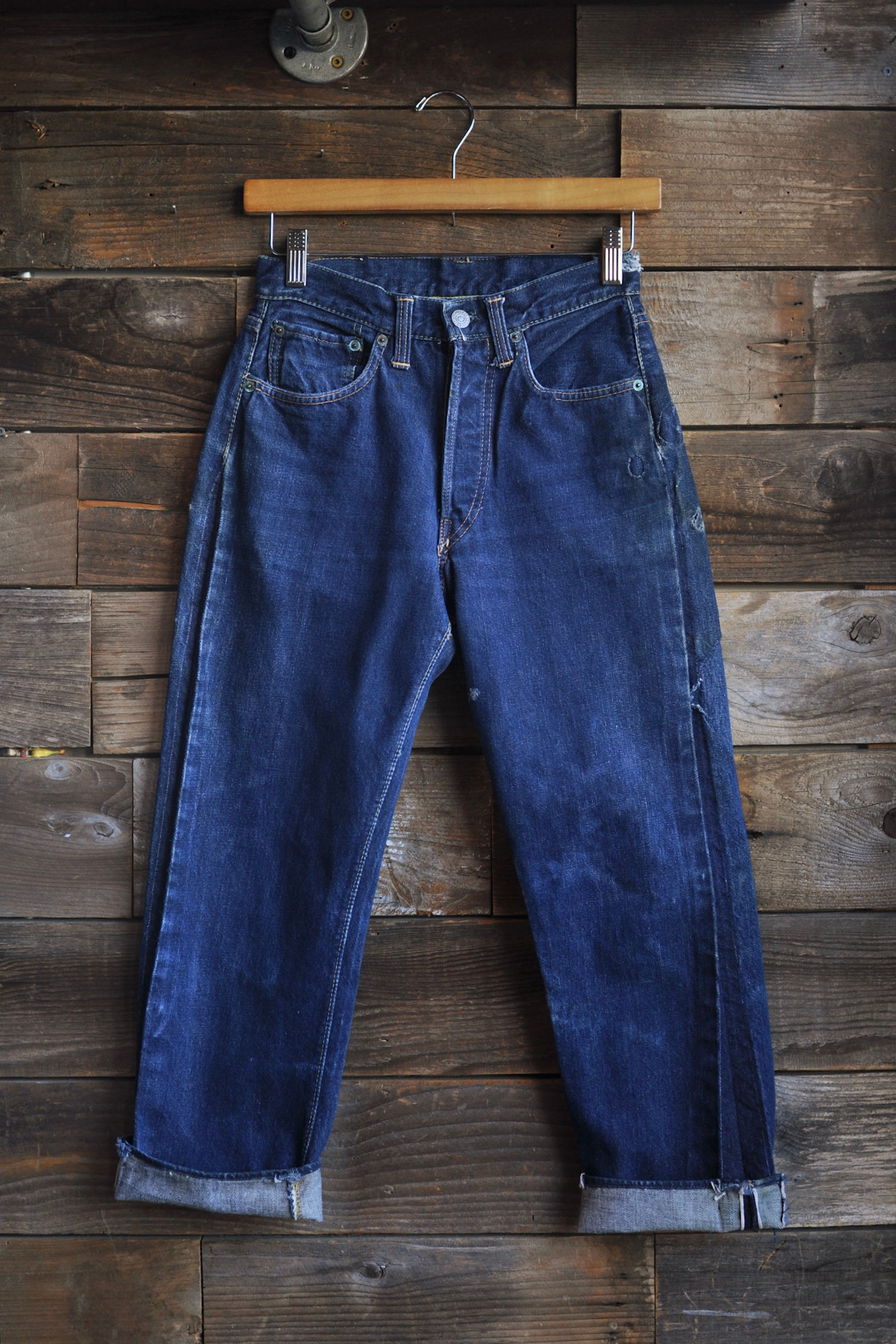 50s Vintage Patched 1950s Hidden Rivet 503 b xx Redline Levi’s Jeans | 26