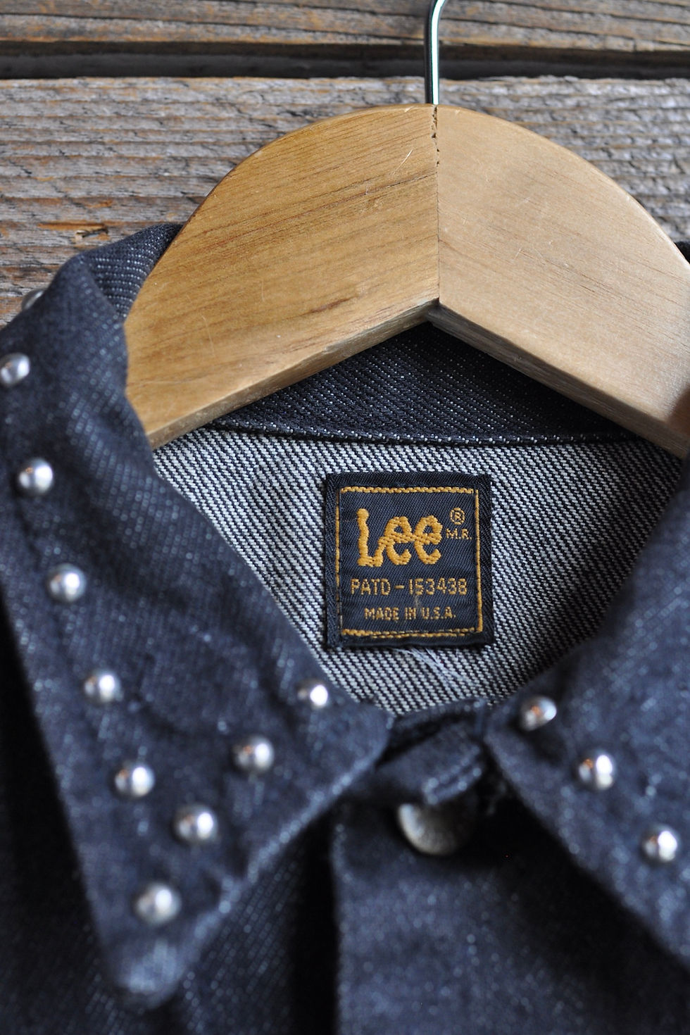 Thumbnail: Vintage OOAK 70s 80s Black Lee Studded Denim Jacket | Femme S