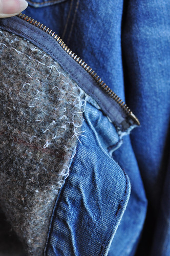 Vintage 60s / 70s Montgomery Ward Blanket Lined 101 Denim