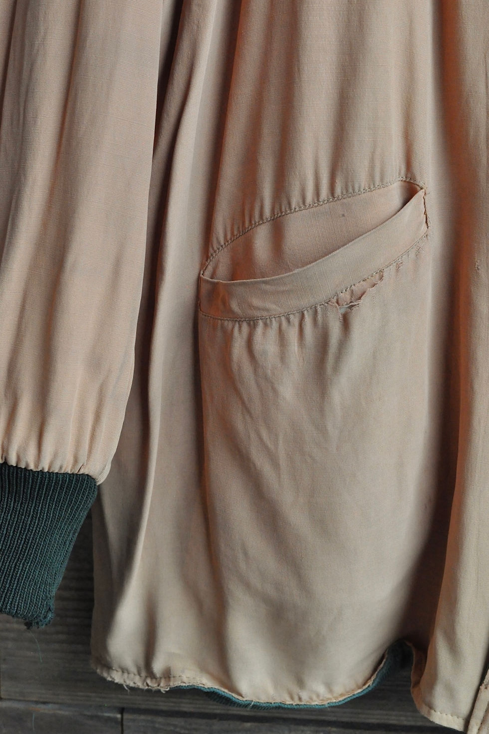 Thumbnail: Vintage 50s Reversible Corduroy & Rayon Gab Car Coat Jacket | L-XL