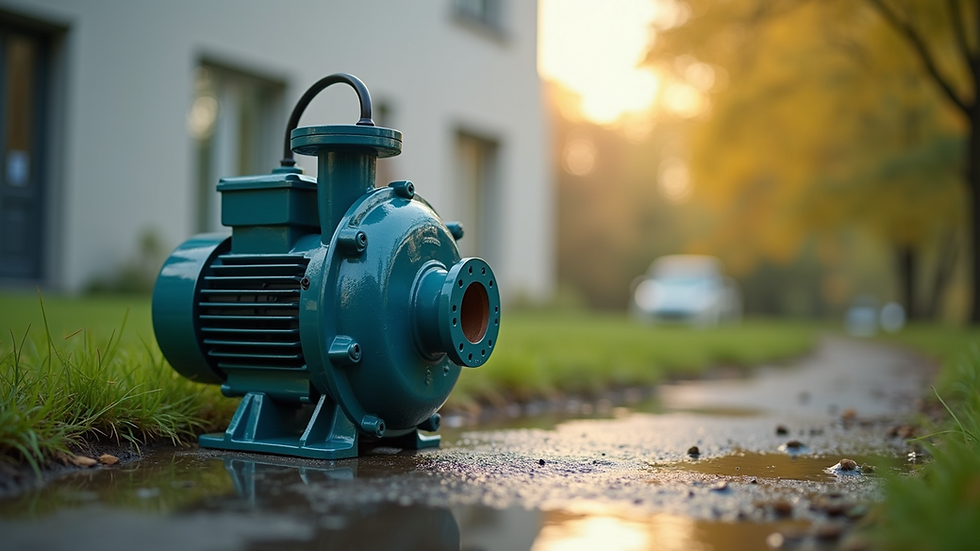 Close-up view of a new energy-efficient water pump ready for installation