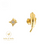 Thumbnail: 18K Mini Feather and Star Stud Earrings