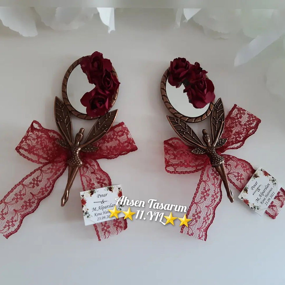 Melek Ayna Dantelli Hediyelik