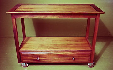 Reclaimed mahogany media console