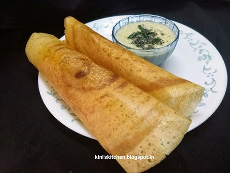 Crispy Plain Dosa with Chutney