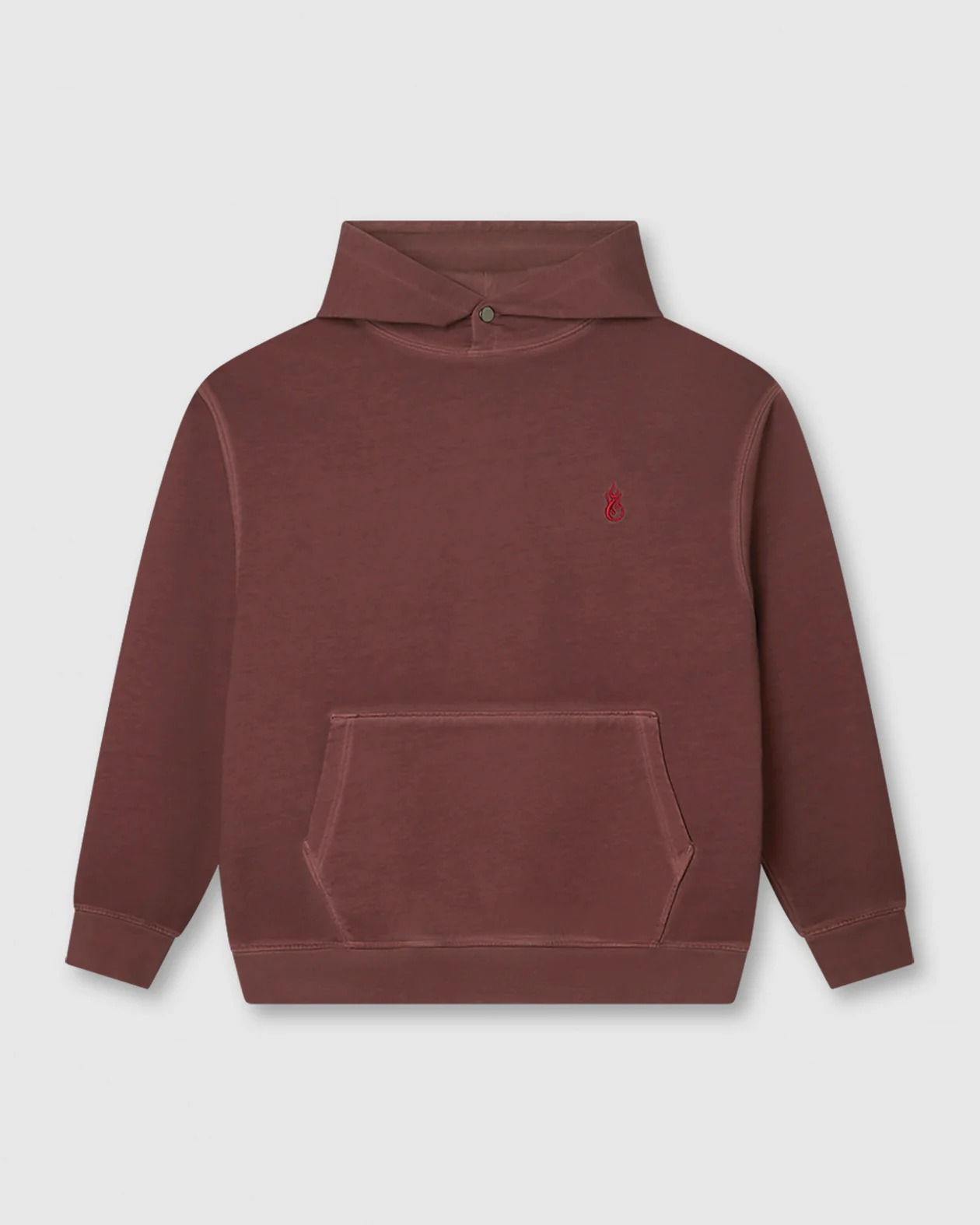 RUST HOODIE EMBROIDERED FLAME