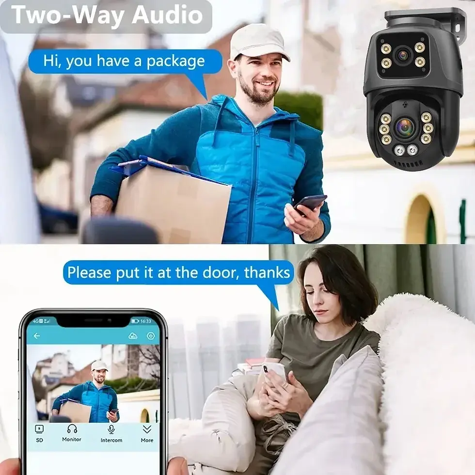 Thumbnail: 4K 8MP HD POE PTZ Camera Outdoor 4MP Dual Lens Dual Screen AI Human Detection IP