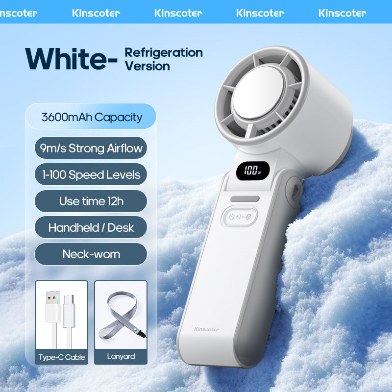 Thumbnail: KINSCOTER Outdoor Foldable Portable Handheld Fan Mini Cooling Rechargeable 3600m