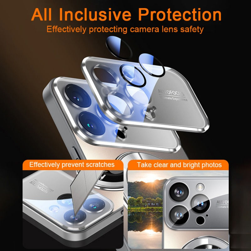 Thumbnail: New Titanium Metallic Luxury Matte Case For iPhone 17 16 15 14 13 12 11 Pro Max 