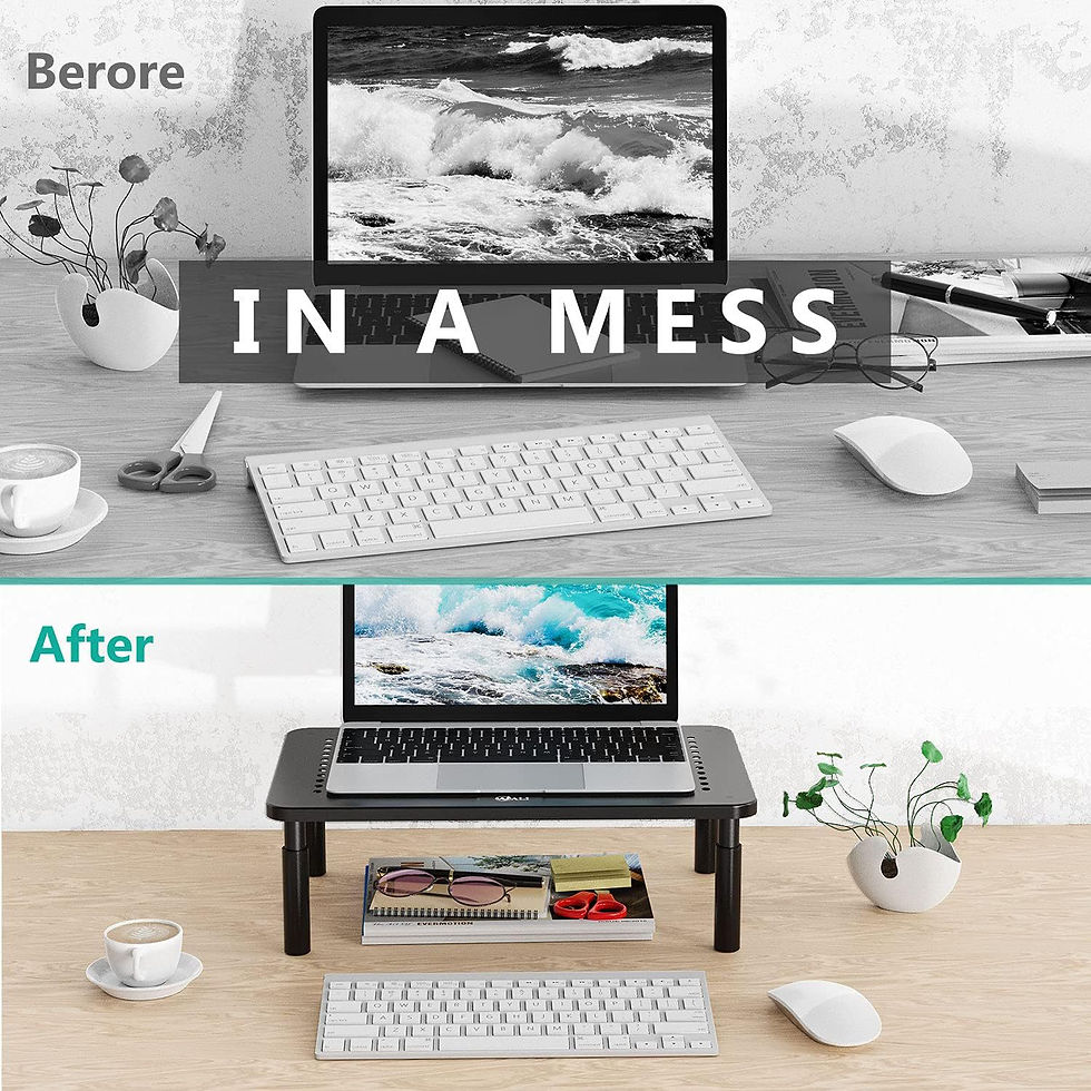 Thumbnail: Cross-Border Monitor Computer Stand, Adjustable Height Laptop Desktop Base, Stor