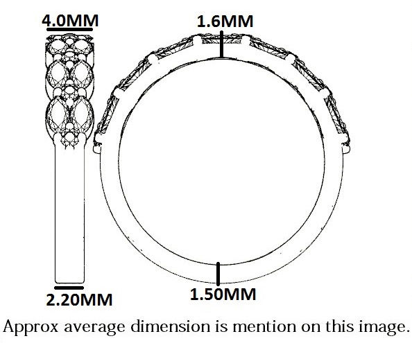Thumbnail: Evon Double Row Marquise Cut Diamond 50% Eternity Ring
