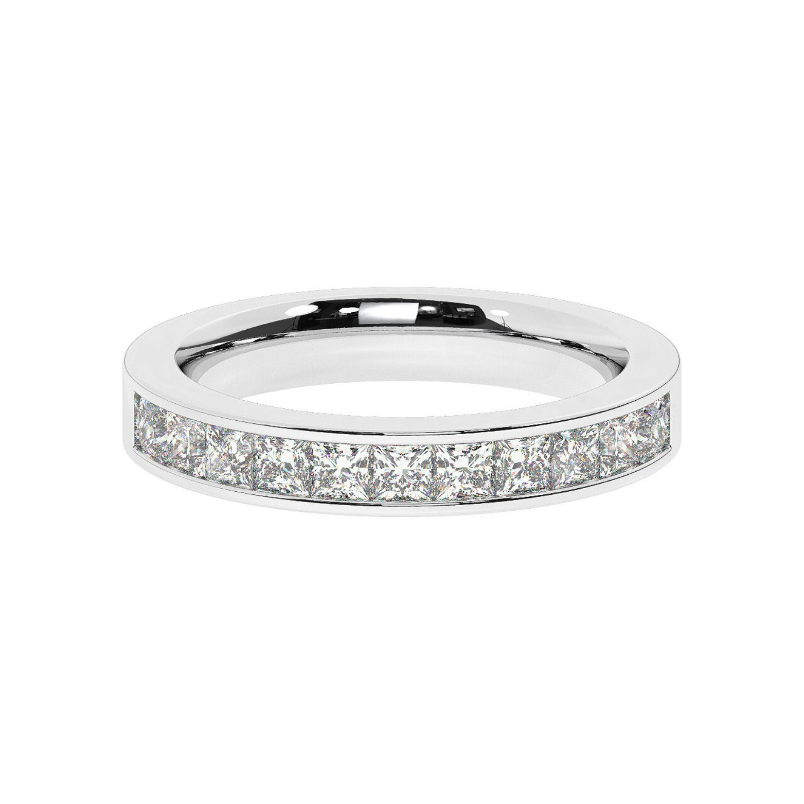 Evani 3.5mm Channel Princess Cut Diamond 40% Eternity Ring