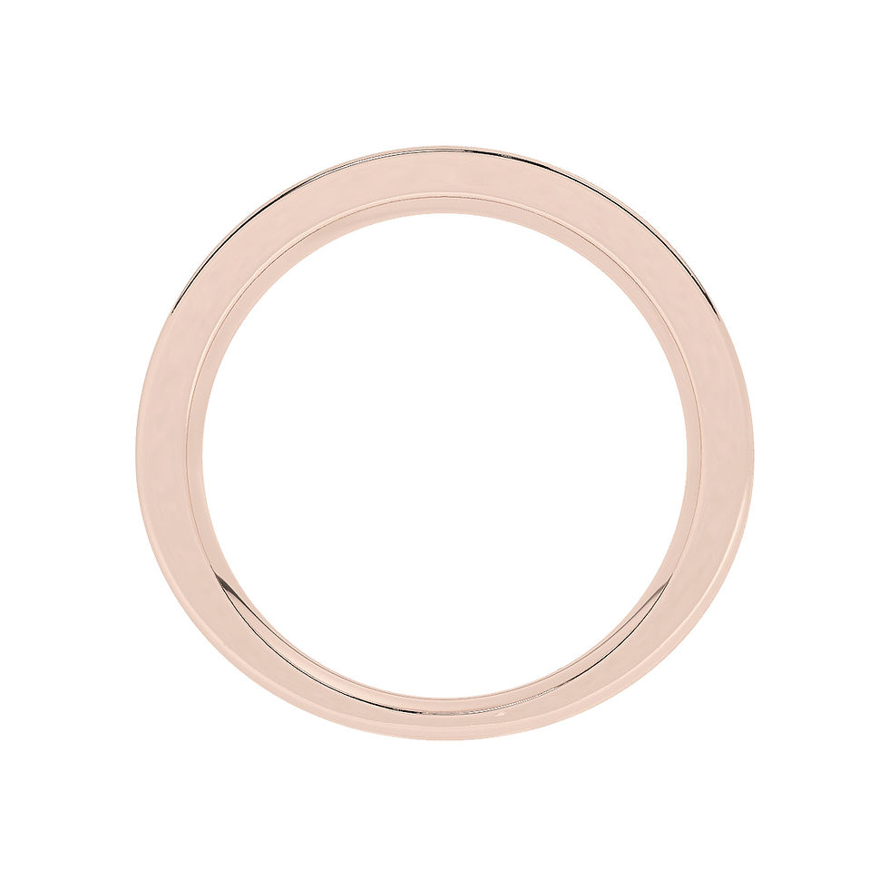 Thumbnail: Evani 3mm Channel Princess Cut Diamond 50% Eternity Ring