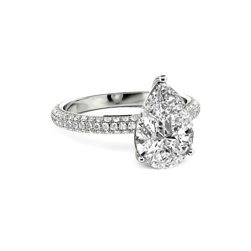 Harmonia Pear Cut Diamond Solitaire Ring