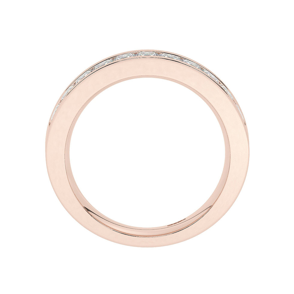 Thumbnail: Evani 3.5mm Channel Princess Cut Diamond 40% Eternity Ring