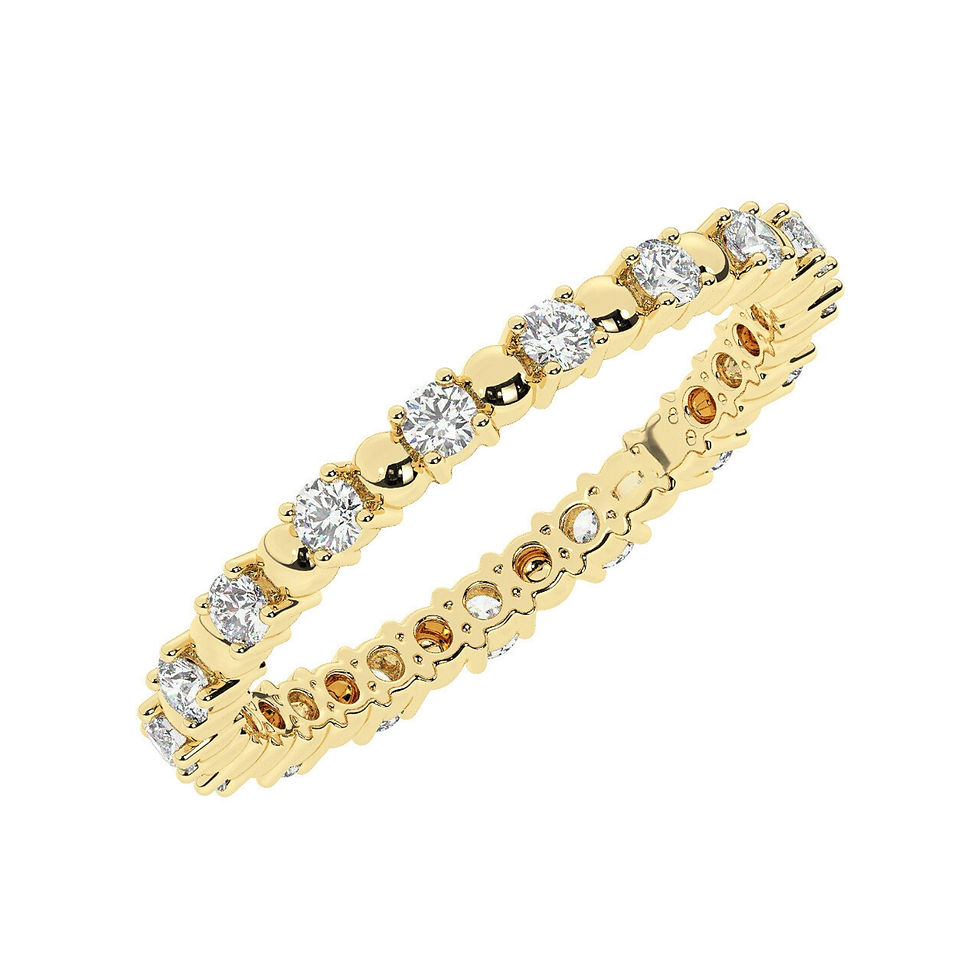 Thumbnail: Evy 2mm Round Cut Diamond Eternity Ring