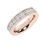 Thumbnail: Evani 5mm Channel Princess Cut Diamond 50% Eternity Ring