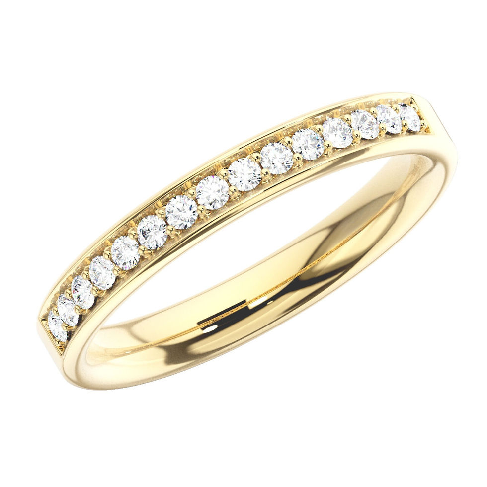 Thumbnail: Elara 2.5mm Comfort Fit Channel Round Cut Diamond 40% Eternity Ring