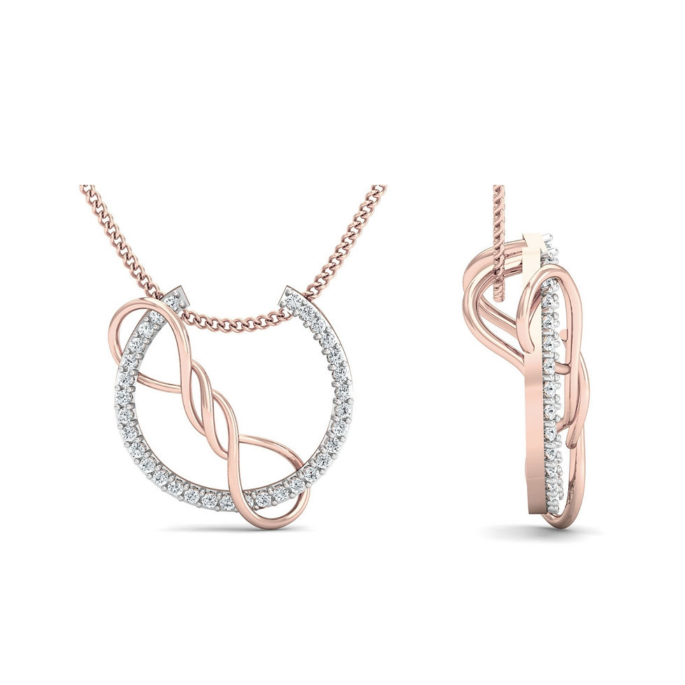 Thumbnail: Skylar Diamond Pendant Necklace