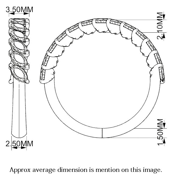 Thumbnail: Eryn Tilted Marquise Cut Diamond 50% Eternity Ring