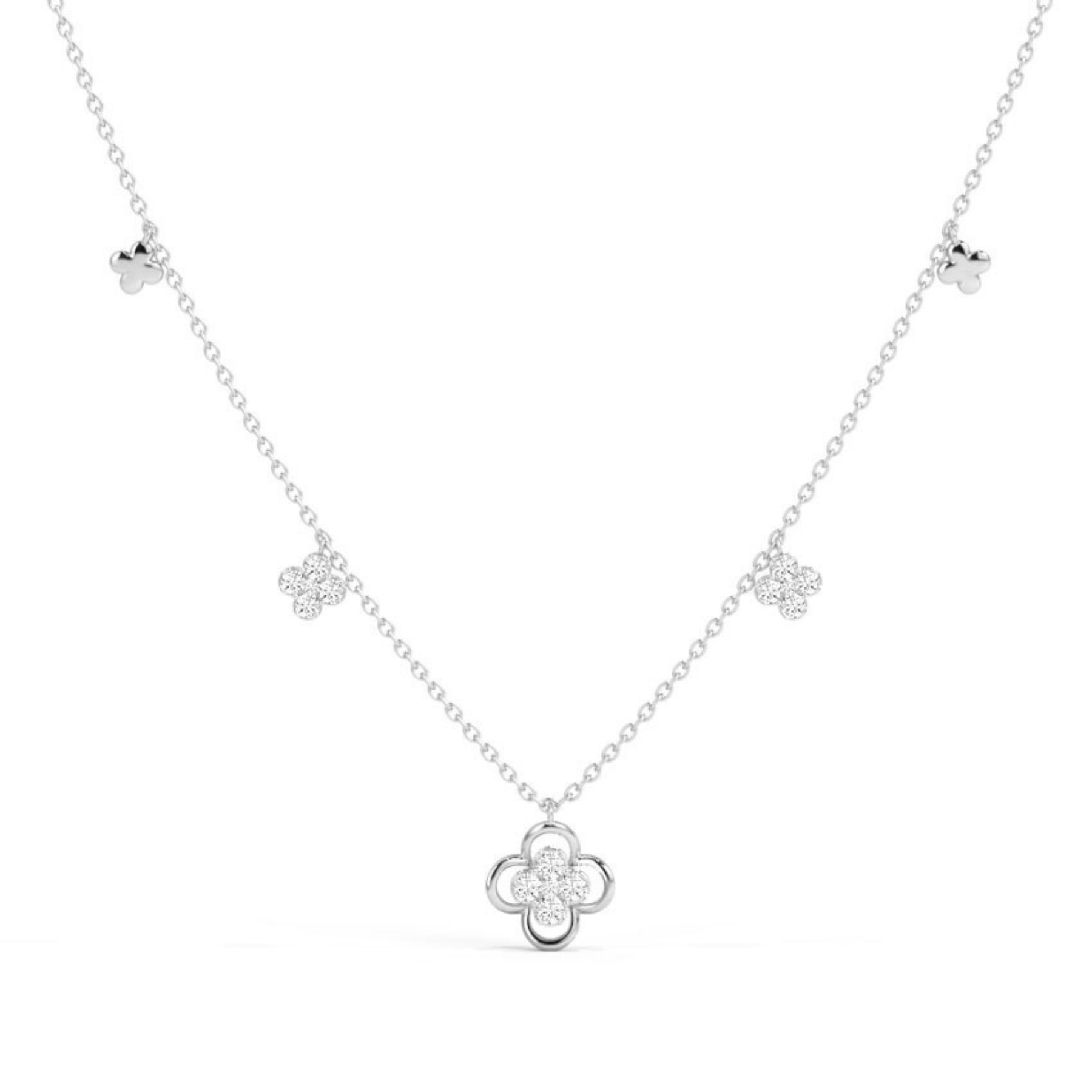4 Leaf Clover Diamond Necklace