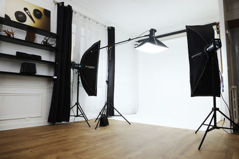 studio photo équipé à Paris avec éclairage professionnel