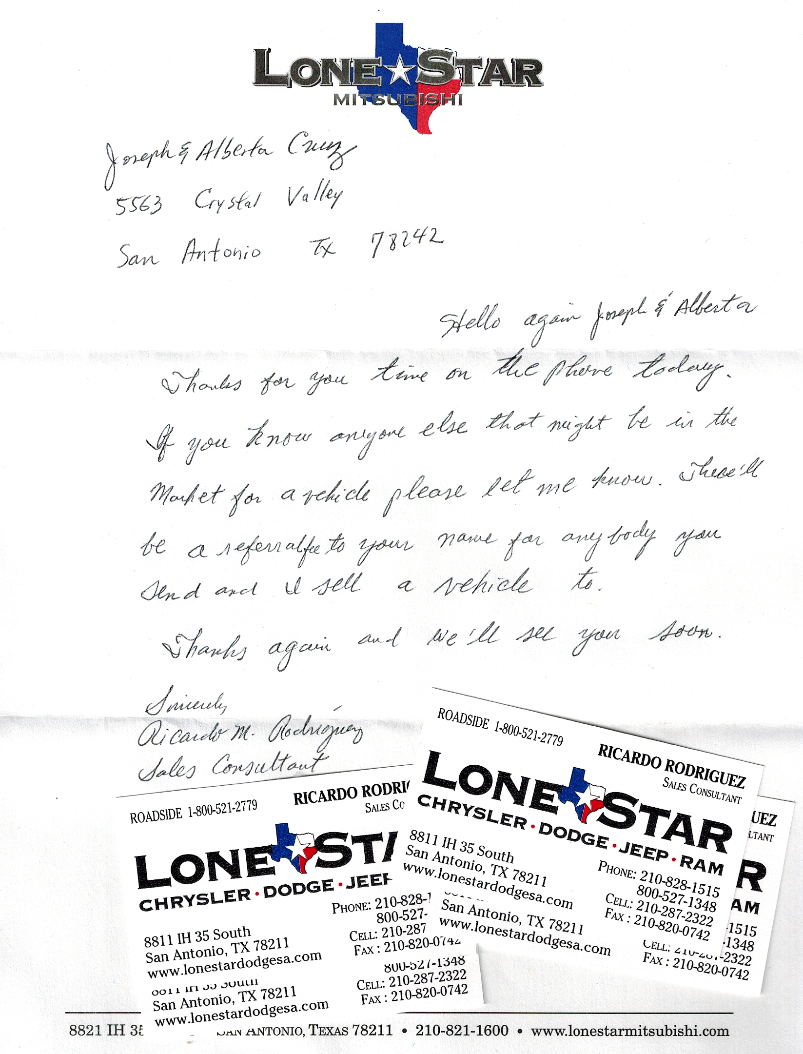 Ricardo Rodriguez of Lone Star Dodge
