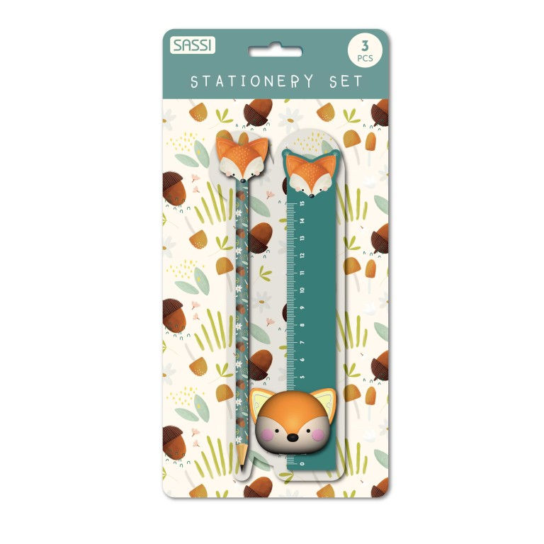 Stationary set Crunchy the fox