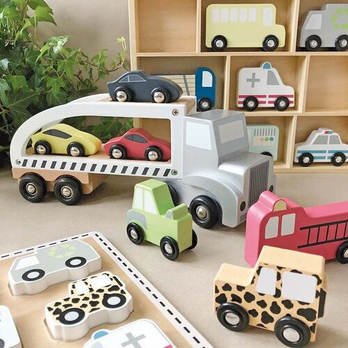 Thumbnail: Wooden Puzzle Cars