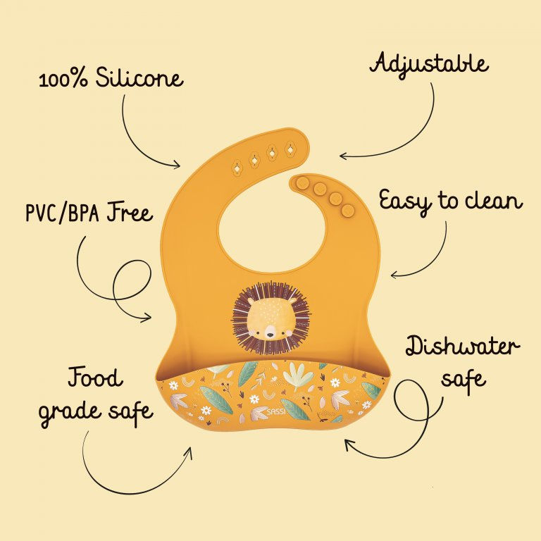Thumbnail: Silicone bib Chompy the Lion 