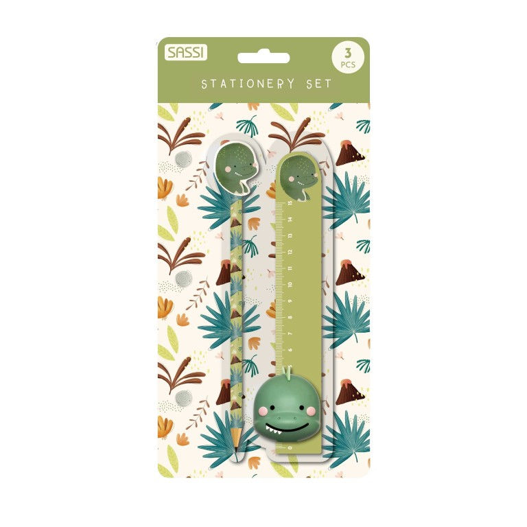 Stationary set Cracky the dinosaur