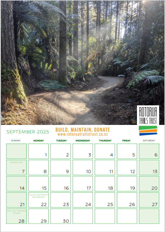 Thumbnail: Rotorua Trails Trust 2025 Calendar - 1 of 50